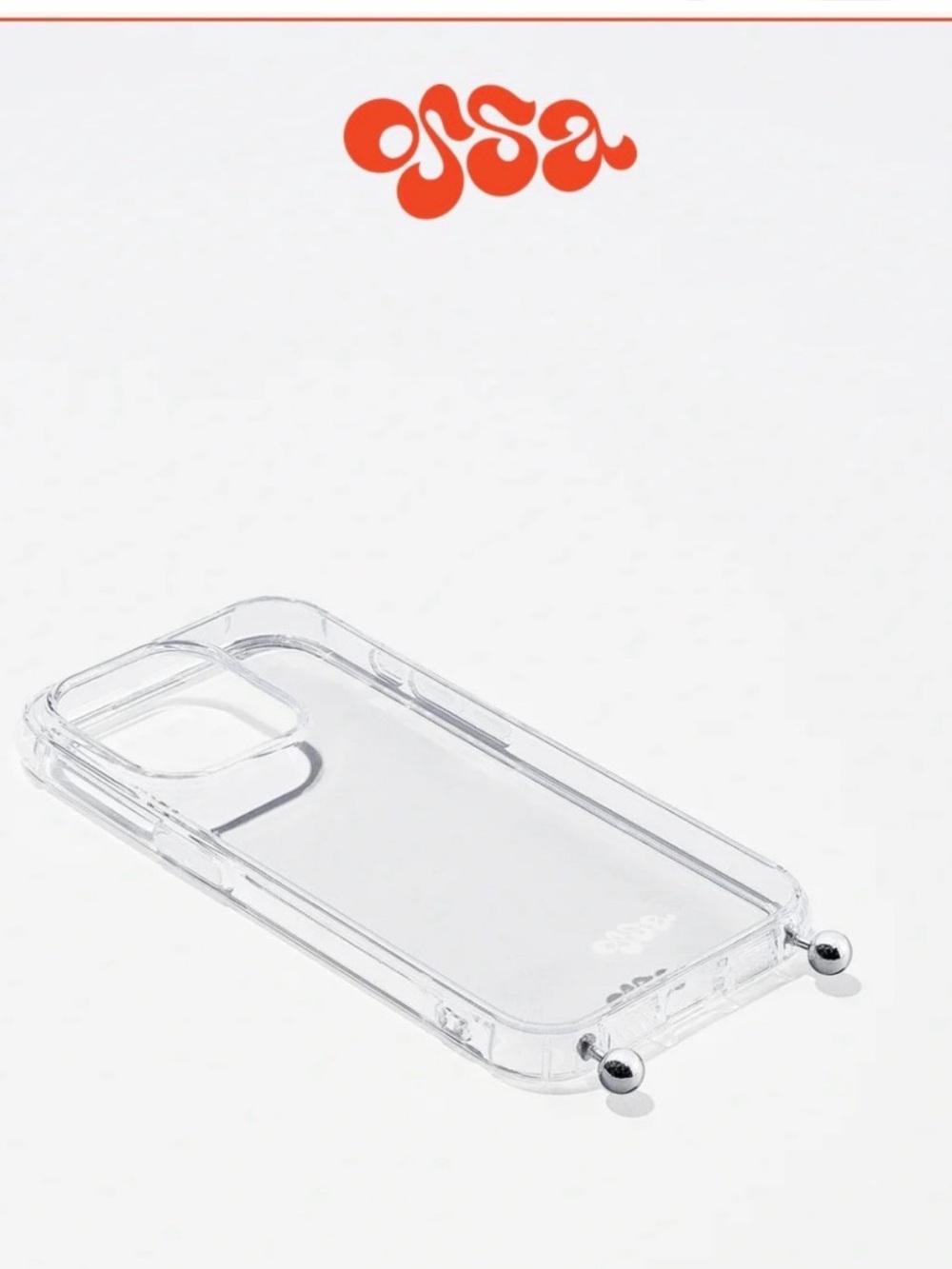 Ossa Transparent iPhone Case with Ball Stud Connection Feature for iPhone 16 Pro